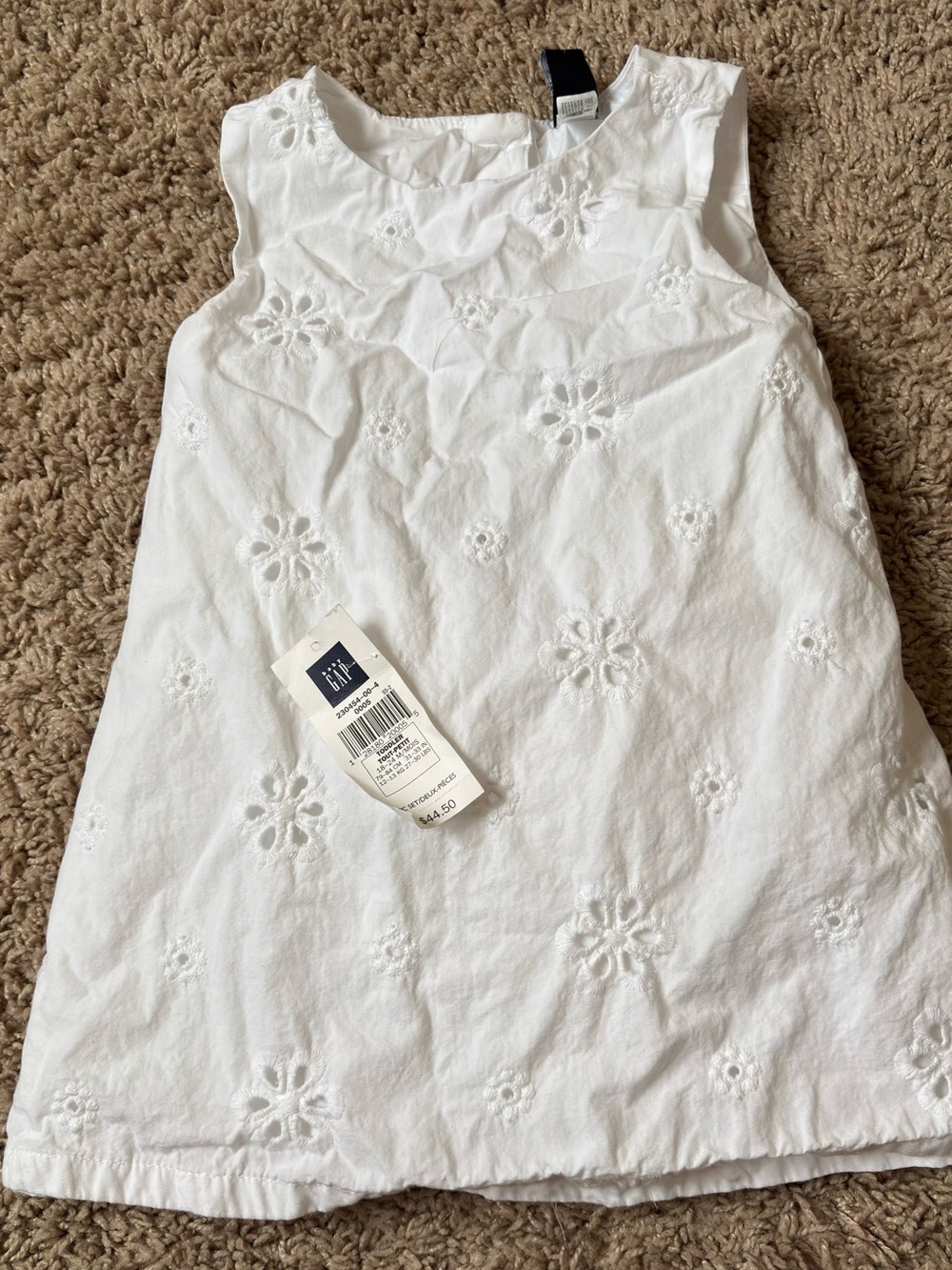 GAP White Eyelet Sleeveless Dress